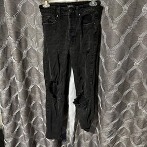 Wild Fable Distressed Black Wash High Rise Skinny Jeans Juniors‎ Size 0